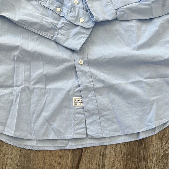 Frank & Eileen woven button up in blue end on end - Picture 4 of 7